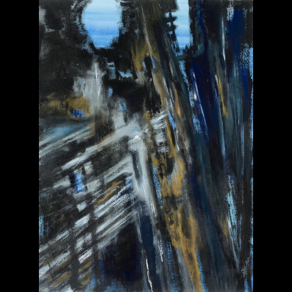 Ξέφωτο, 55 x 75 εκ. , ακρυλικά σε χαρτί .